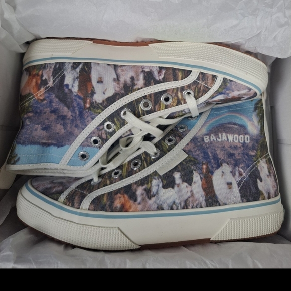 Fashion Sneakers. Bajawood and Malibu Wild Horse Prints. - Picture 2 of 8